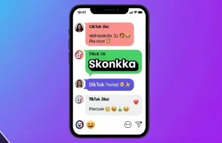 A phone screen showing the word Skonkka in social media comments representing viral slang trending on TikTok