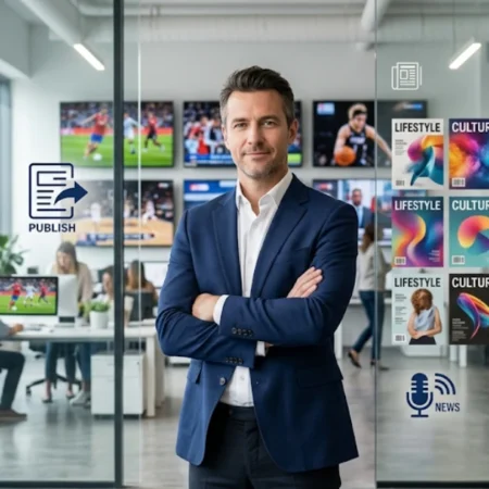 Brian Goldberg, founder of Bleacher Report and Bustle Digital Group, digital media entrepreneur and CEO