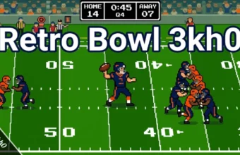 Retro Bowl 3kh0 unblocked pixel art football game running in a browser