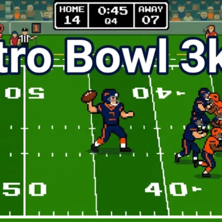 Retro Bowl 3kh0 unblocked pixel art football game running in a browser