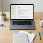 AxelaNote app open on laptop for note-taking and document management