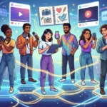 Fans and creators collaborating in a digital network representing Fanquer culture in 2026